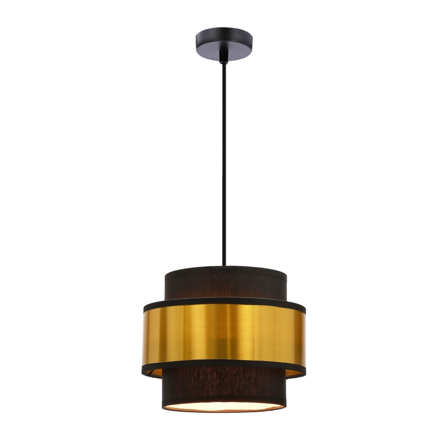 Lámpara de araña en cadena PRESTIGE 1xE27/40W/230V dorado/negro