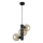 Lámpara de araña en cadena TUBO 3xE27/60W/230V negro/beige ahumado
