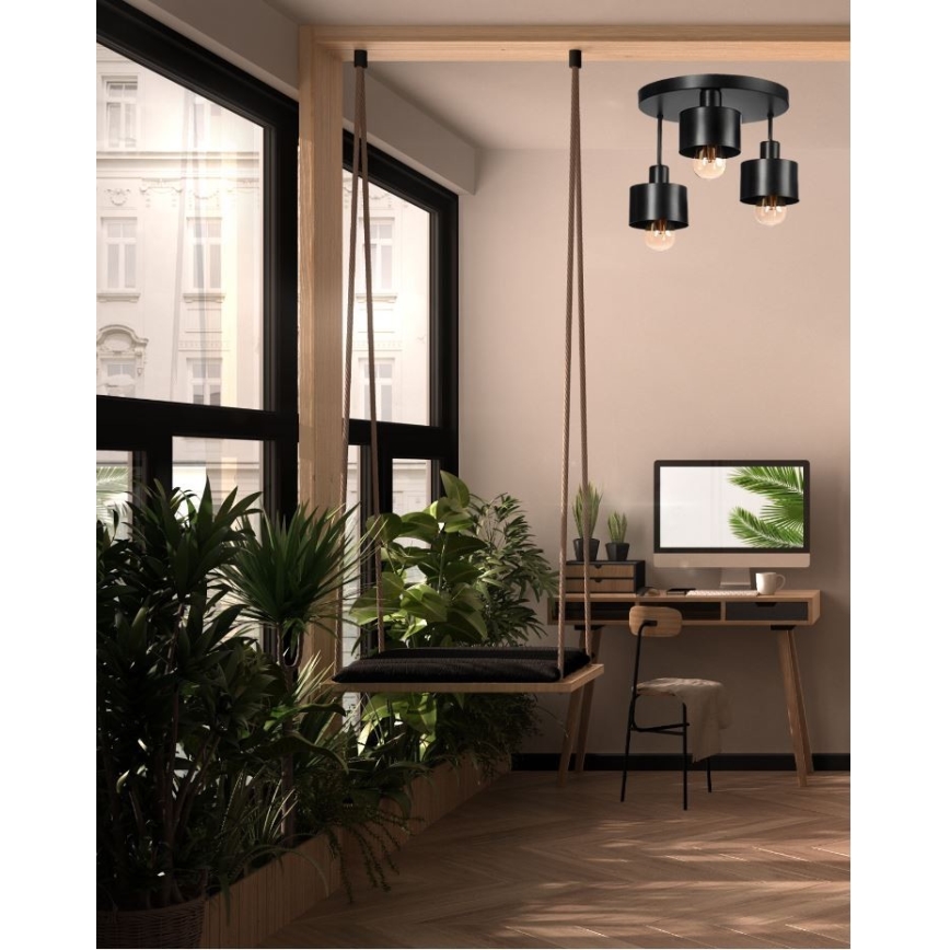 Lámpara de araña fija BODO 3xE27/60W/230V