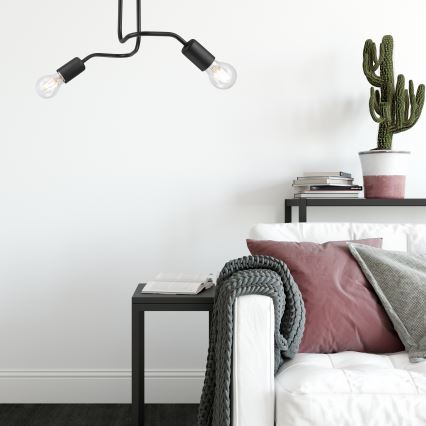 Lámpara de araña fija CHARLIE 2xE27/60W/230V