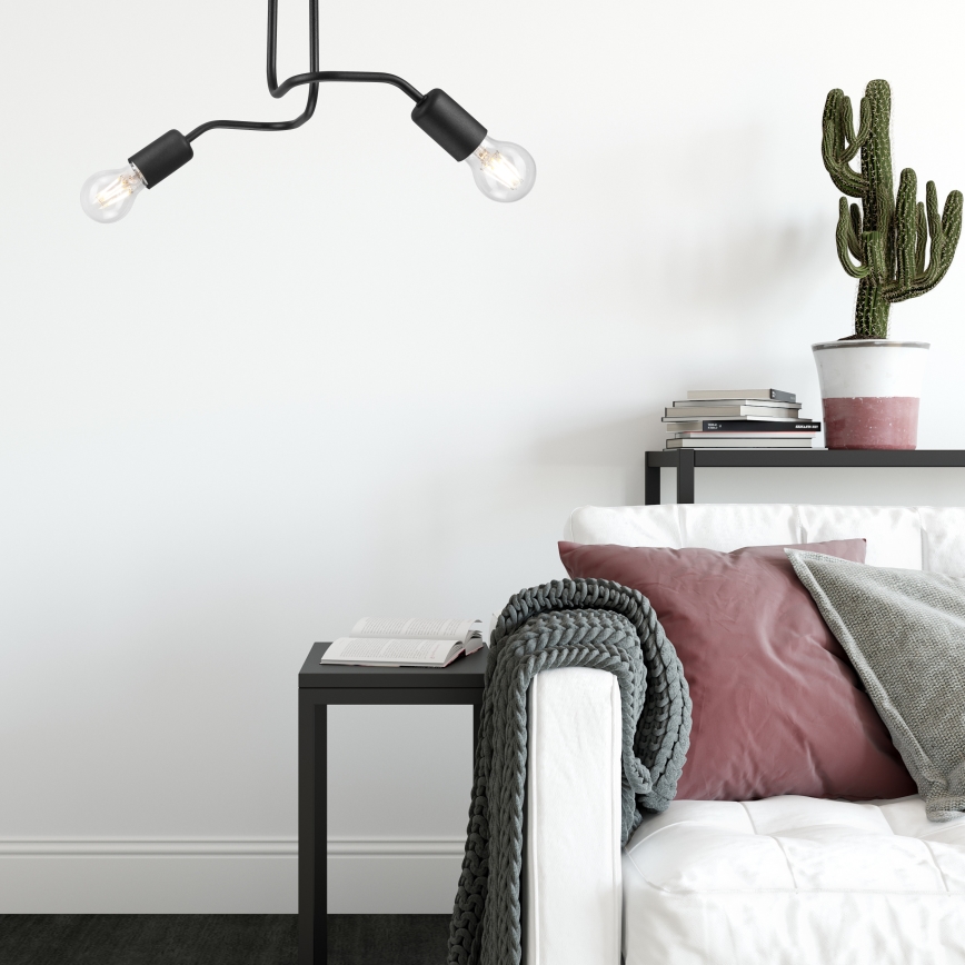 Lámpara de araña fija CHARLIE 2xE27/60W/230V