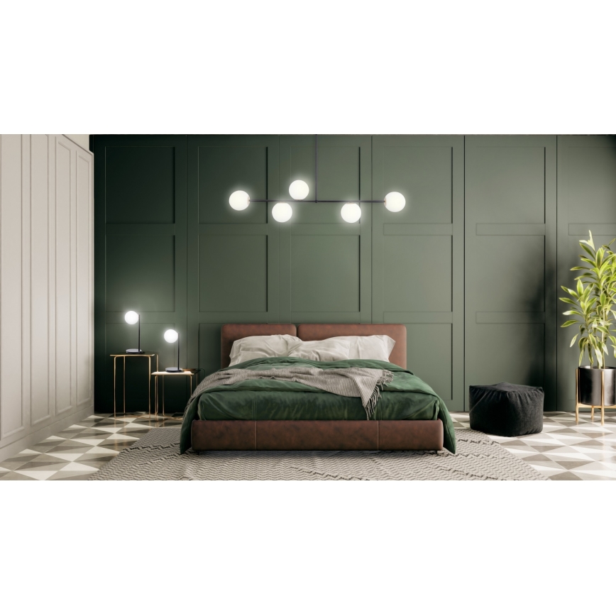 Lámpara de araña GAMA 5xG9/12W/230V negro