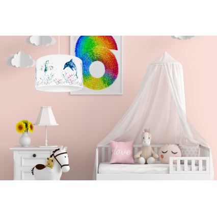 Lámpara de araña infantil OCEAN 1xE27/60W/230V