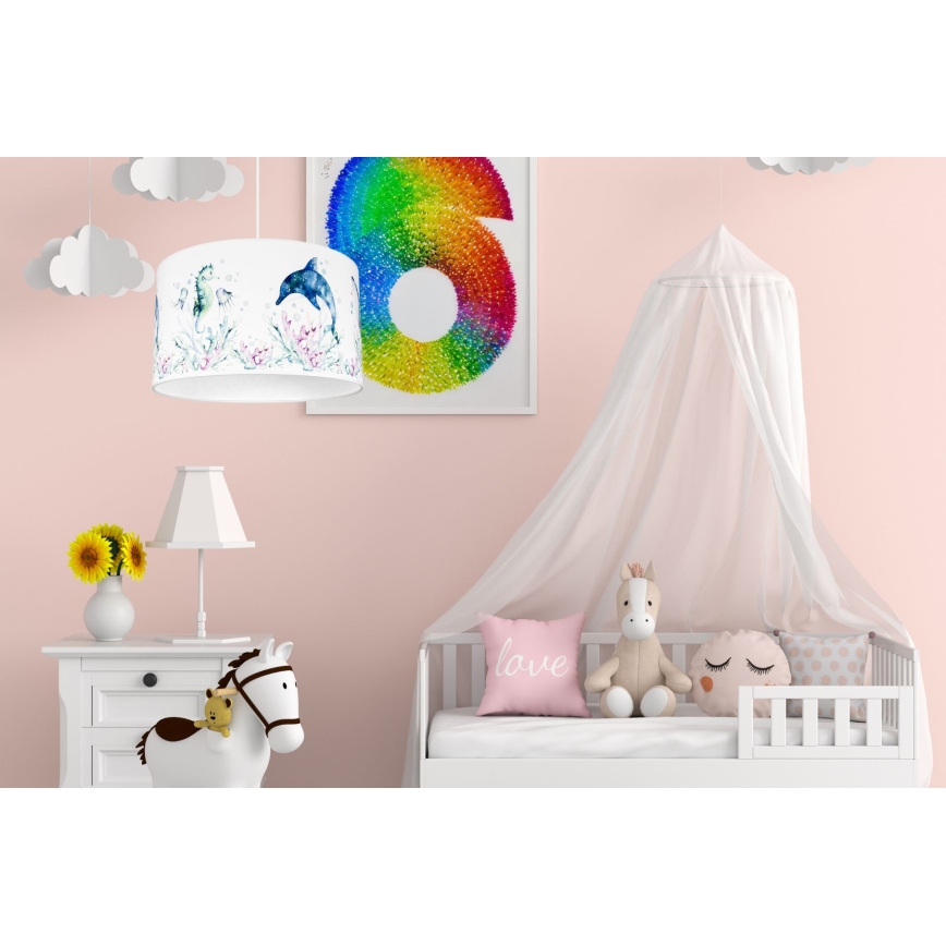 Lámpara de araña infantil OCEAN 1xE27/60W/230V