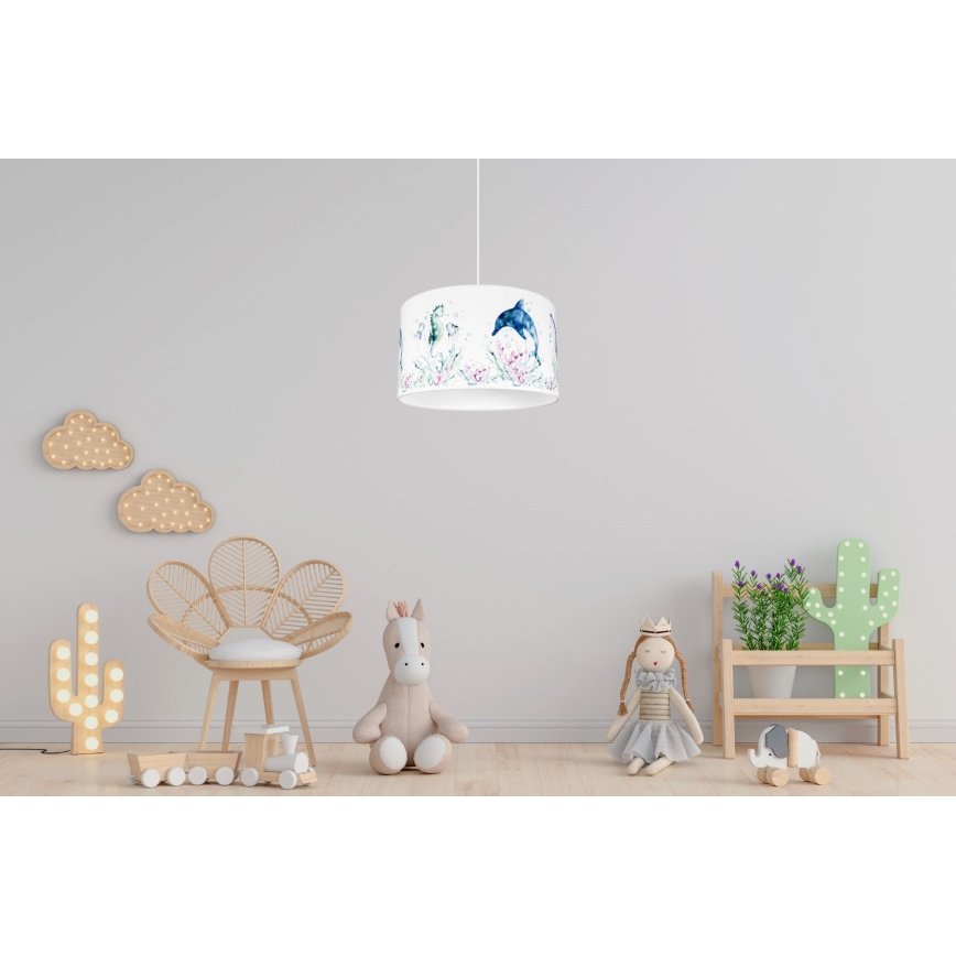 Lámpara de araña infantil OCEAN 1xE27/60W/230V