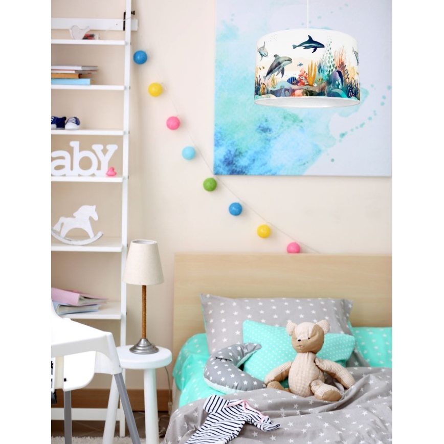 Lámpara de araña infantil OCEAN 1xE27/60W/230V