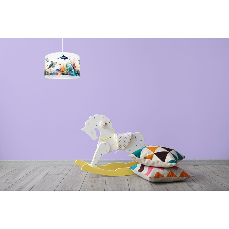 Lámpara de araña infantil OCEAN 1xE27/60W/230V