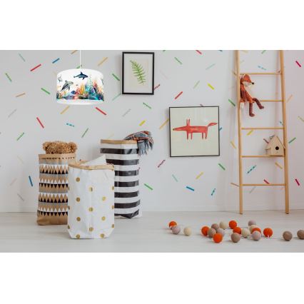 Lámpara de araña infantil OCEAN 1xE27/60W/230V