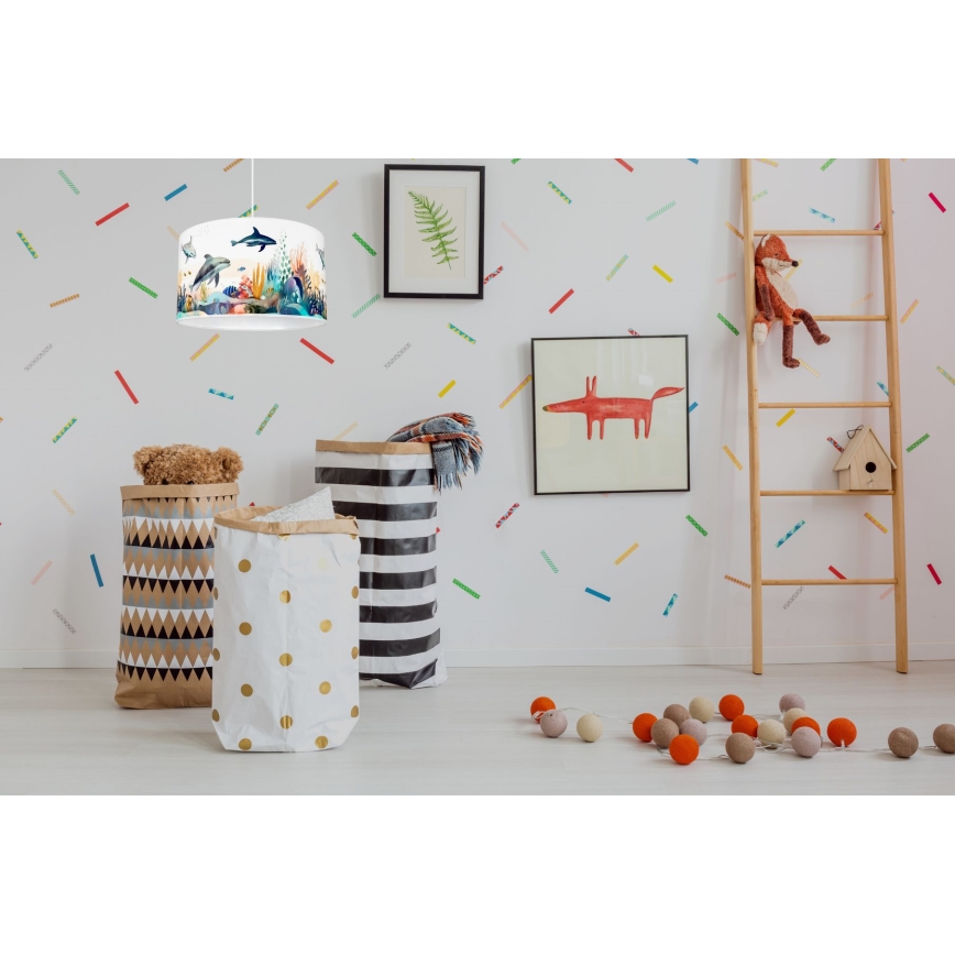 Lámpara de araña infantil OCEAN 1xE27/60W/230V