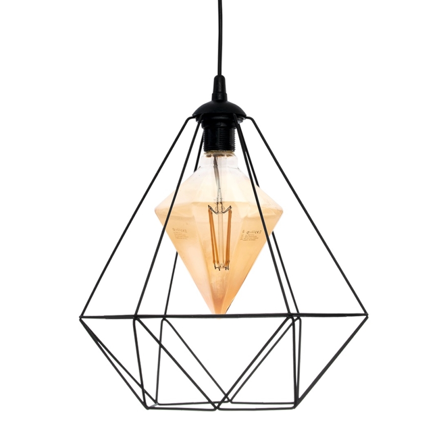 Lámpara de araña LED ALAMBRE 1xE27/4W/230V negro