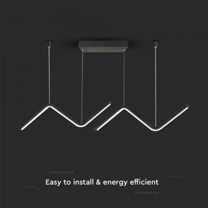 Lámpara de araña LED con cable LED/12W/230V 4000K negro