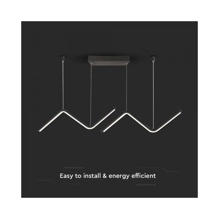 Lámpara de araña LED con cable LED/12W/230V 4000K negro