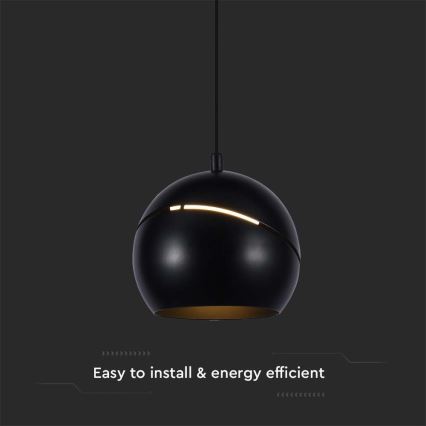 Lámpara de araña LED con cable LED/8,5W/230V 3000K negro