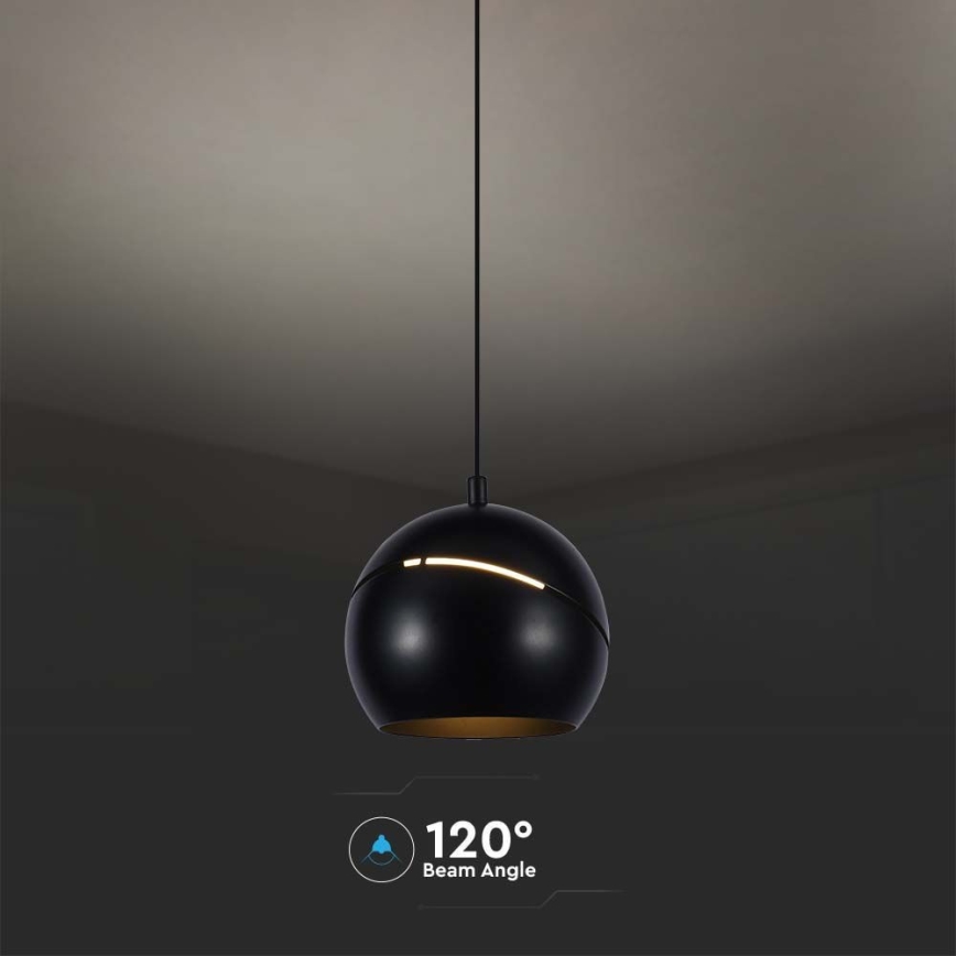 Lámpara de araña LED con cable LED/8,5W/230V 3000K negro