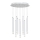 Lámpara de araña LED en cadena ALBA 12xLED/1W/230V blanco