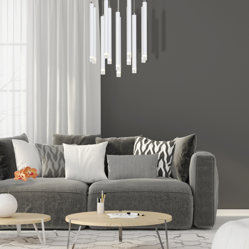 Lámpara de araña LED en cadena ALBA 12xLED/1W/230V blanco