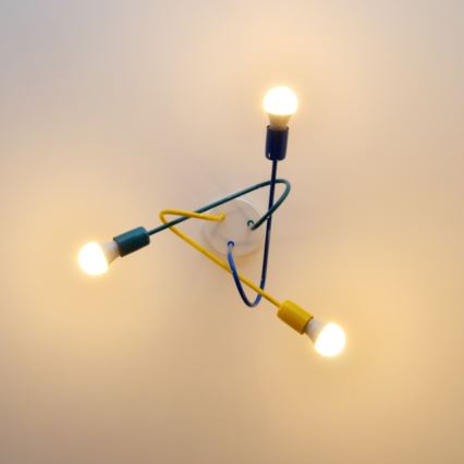 Lámpara de araña LED infantil OXFORD 3xE27/15W/230V