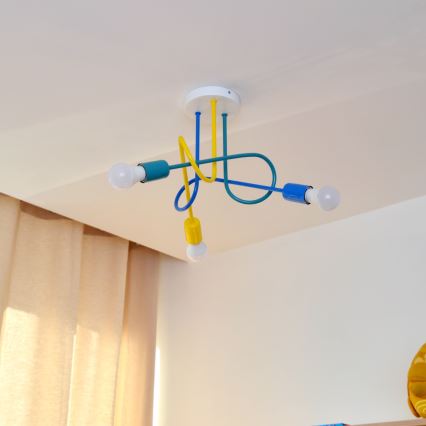 Lámpara de araña LED infantil OXFORD 3xE27/15W/230V