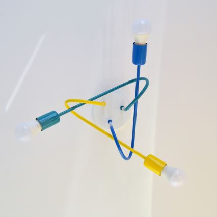 Lámpara de araña LED infantil OXFORD 3xE27/15W/230V