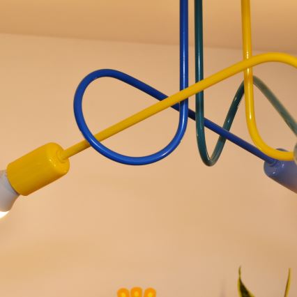Lámpara de araña LED infantil OXFORD 3xE27/15W/230V
