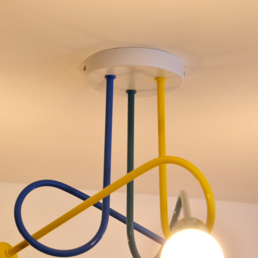 Lámpara de araña LED infantil OXFORD 3xE27/15W/230V