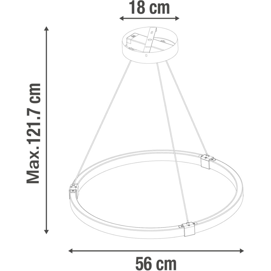 Lámpara de araña LED regulable CASSINI LED/33W/230V 2700-6500K + control remoto