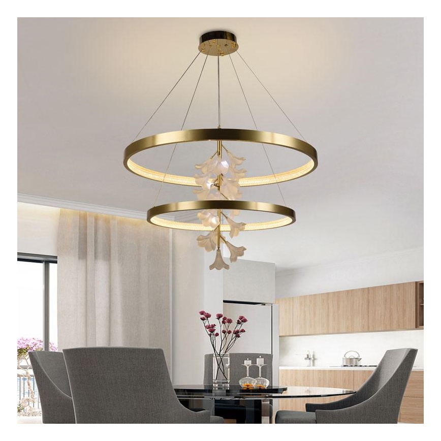 Lámpara de araña LED regulable en cadena LED/100W/230V 3000-6500K + mando a distancia