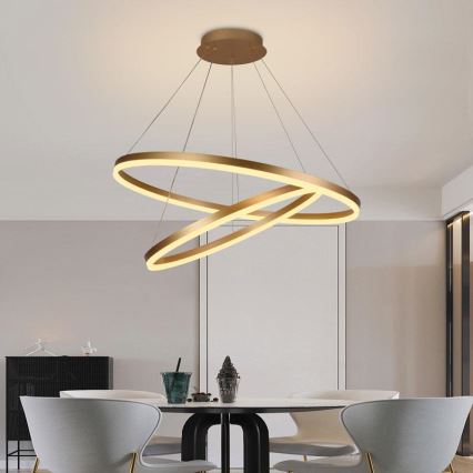 Lámpara de araña LED regulable LED/100W/230V 3000-6500K diá. 80 cm + control remoto