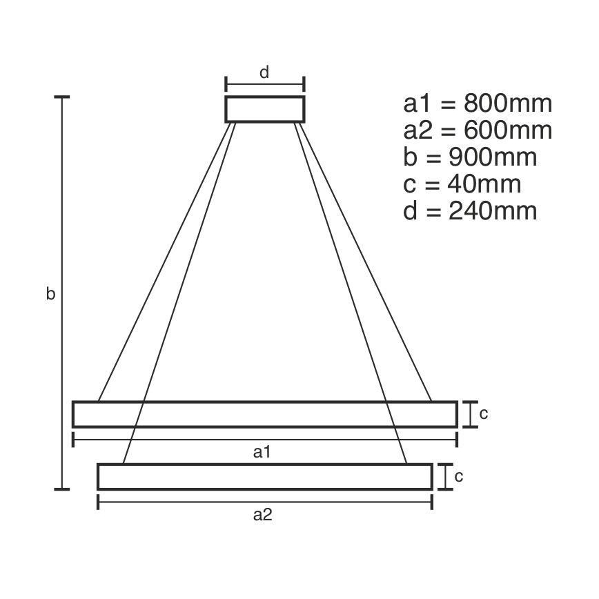 Lámpara de araña LED regulable LED/100W/230V 3000-6500K diá. 80 cm + control remoto