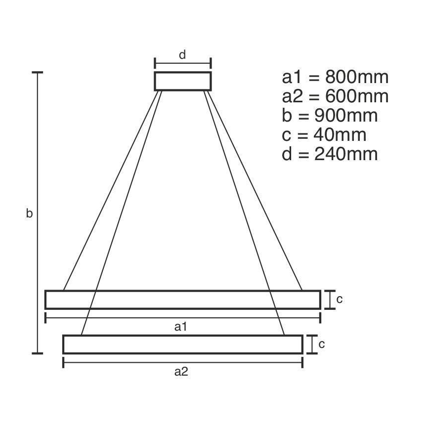 Lámpara de araña LED regulable LED/100W/230V 3000-6500K diá. 80 cm + control remoto