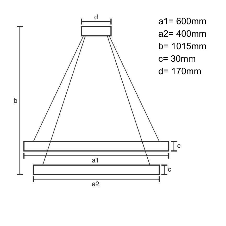 Lámpara de araña LED regulable LED/100W/230V 3000-6500K diá. 60 cm + control remoto