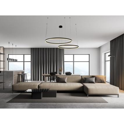 Lámpara de araña LED regulable LED/100W/230V 3000-6500K diá. 80 cm + control remoto