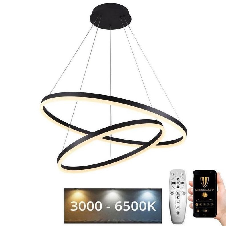 Lámpara de araña LED regulable LED/100W/230V 3000-6500K diá. 80 cm + control remoto
