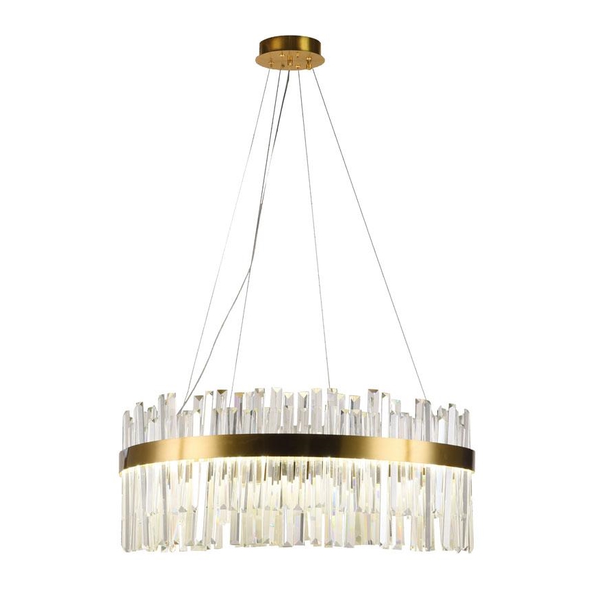 Lámpara de araña de cristal LED regulable en una cadena LED/110W/230V 3000-6500K dorado + control remoto