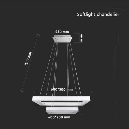 Lámpara de araña LED regulable LED/113W/230V 3000K blanco
