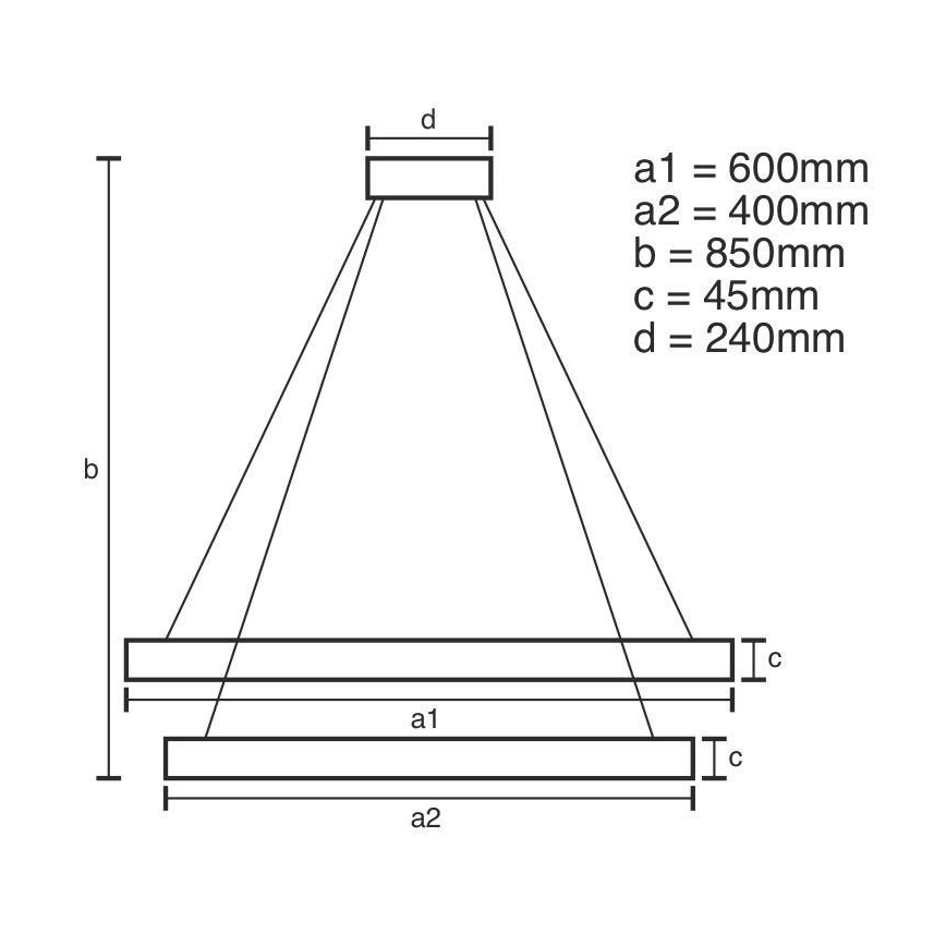Lámpara de araña LED regulable LED/120W/230V 3000-6500K diá. 60 cm + control remoto