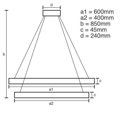 Lámpara de araña LED regulable LED/120W/230V 3000-6500K diá. 60 cm + control remoto