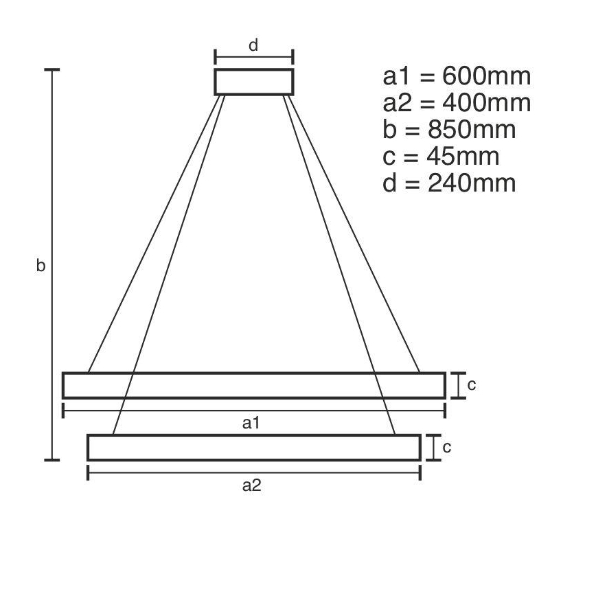 Lámpara de araña LED regulable LED/120W/230V 3000-6500K diá. 60 cm + control remoto