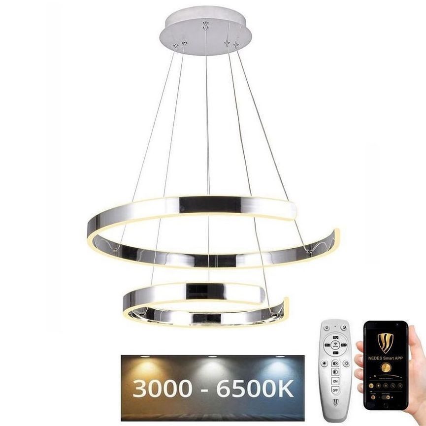 Lámpara de araña LED regulable LED/120W/230V 3000-6500K diá. 60 cm + control remoto