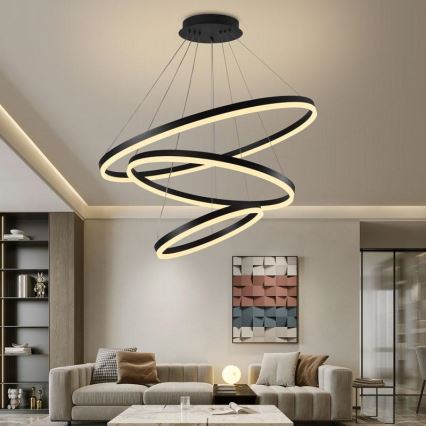 Lámpara de araña LED regulable LED/125W/230V 3000-6500K diá. 80 cm + control remoto