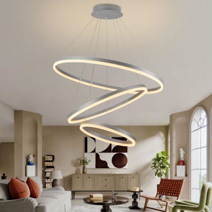 Lámpara de araña LED regulable LED/125W/230V 3000-6500K diá. 80 cm + control remoto