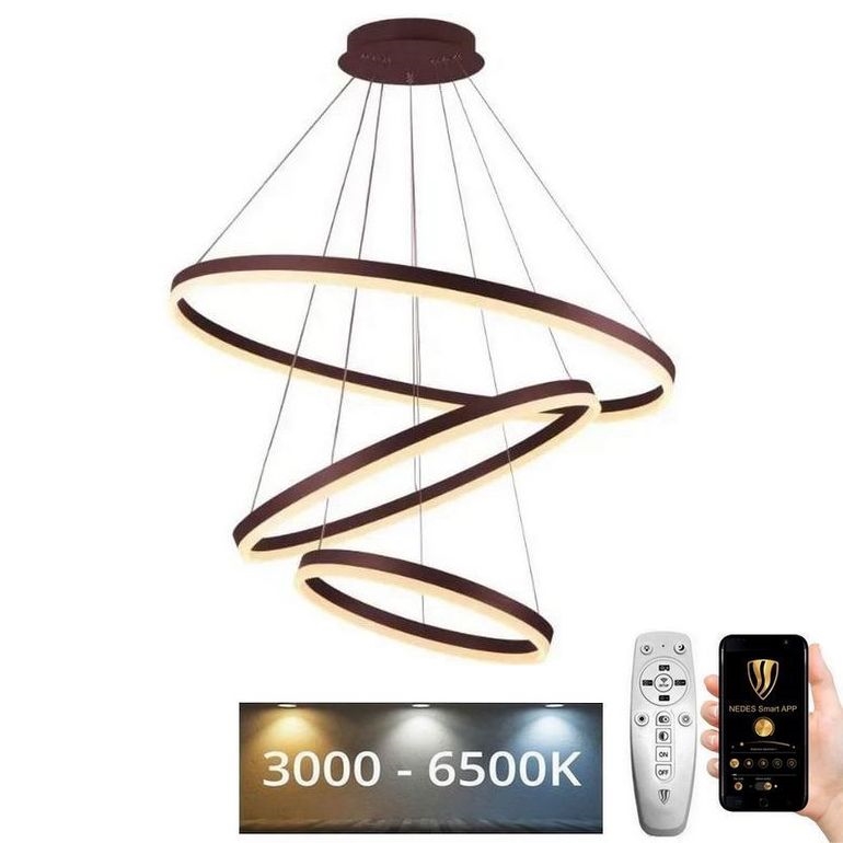 Lámpara de araña LED regulable LED/125W/230V 3000-6500K diá. 80 cm + control remoto
