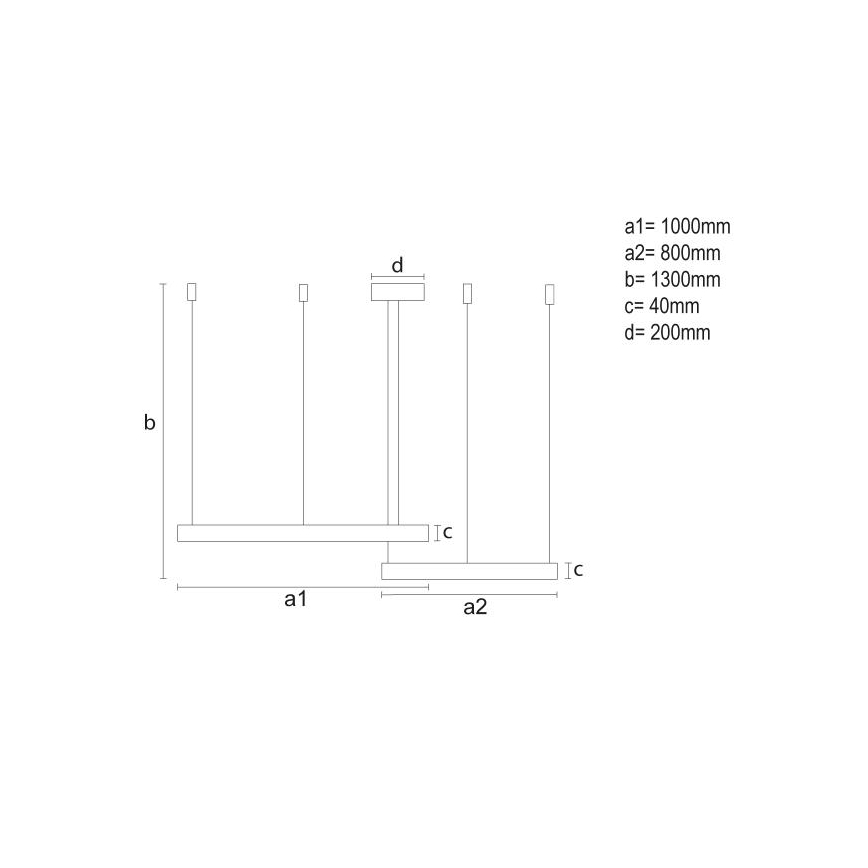 Lámpara de araña LED regulable LED/128W/230V 3000-6500K diá. 100 cm + control remoto