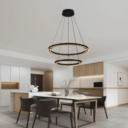 Lámpara de araña LED regulable LED/130W/230V 3000-6500K diá. 60 cm + control remoto
