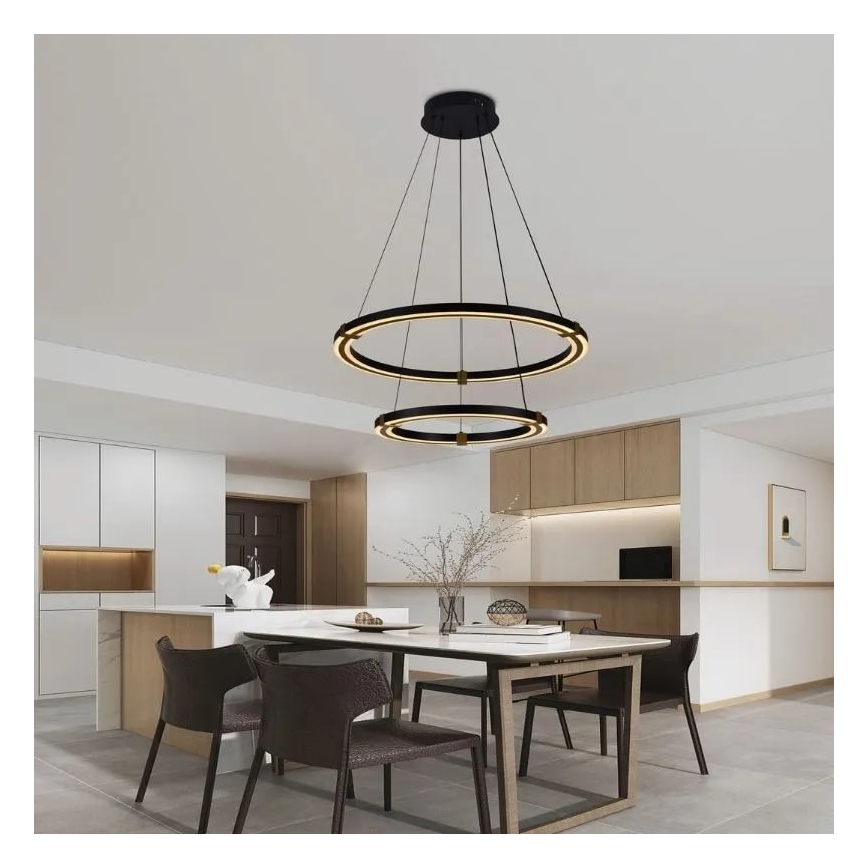 Lámpara de araña LED regulable LED/130W/230V 3000-6500K diá. 60 cm + control remoto