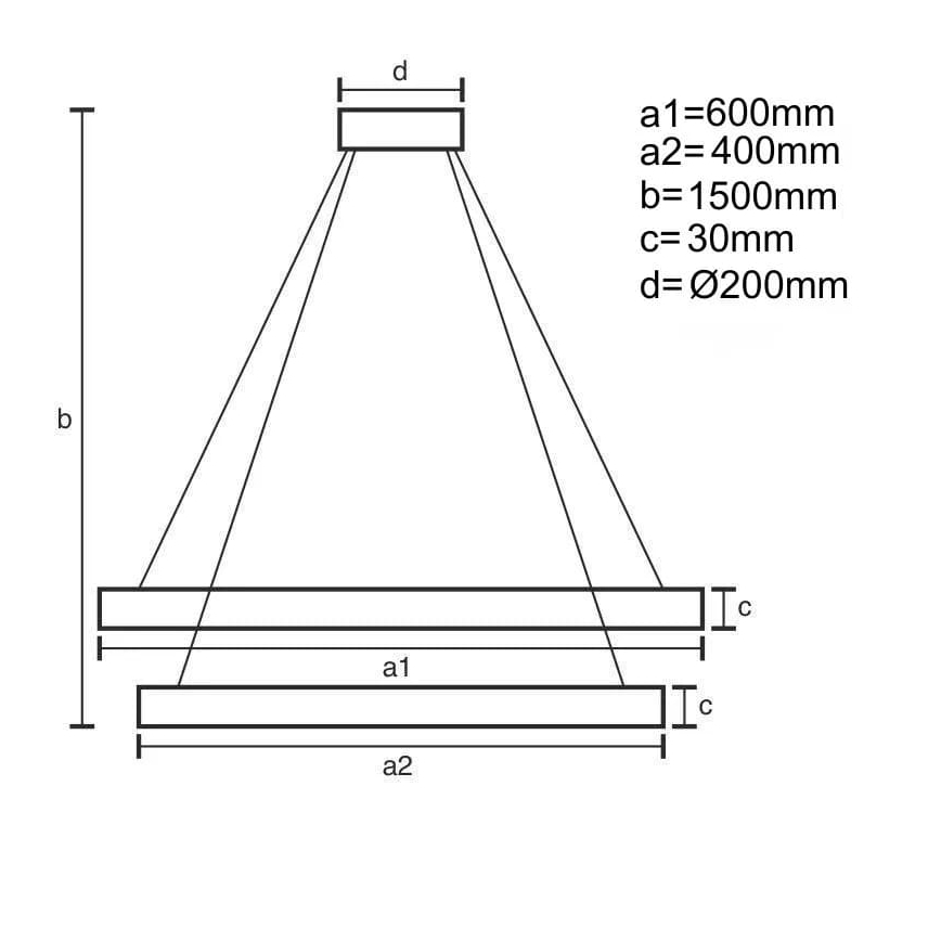 Lámpara de araña LED regulable LED/130W/230V 3000-6500K diá. 60 cm + control remoto