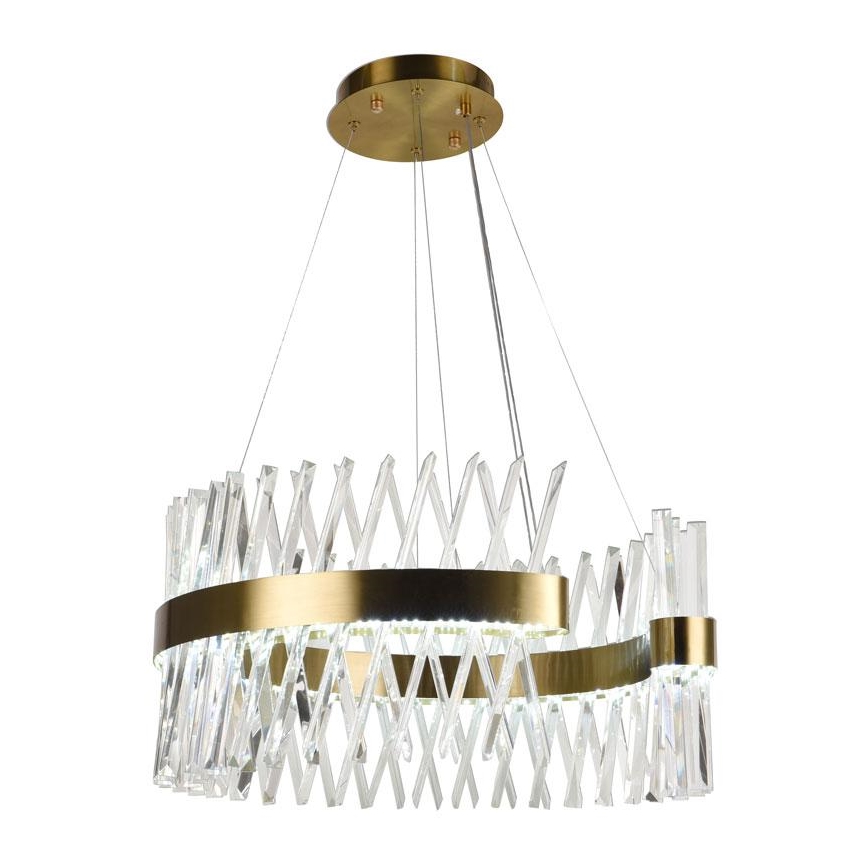 Lámpara de araña de cristal LED regulable en una cadena LED/130W/230V 3000-6500K dorado + control remoto
