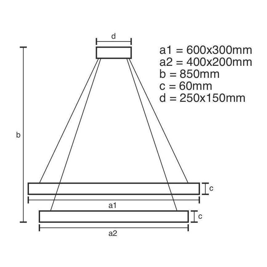 Lámpara de araña LED regulable LED/130W/230V 3000-6500K + mando a distancia