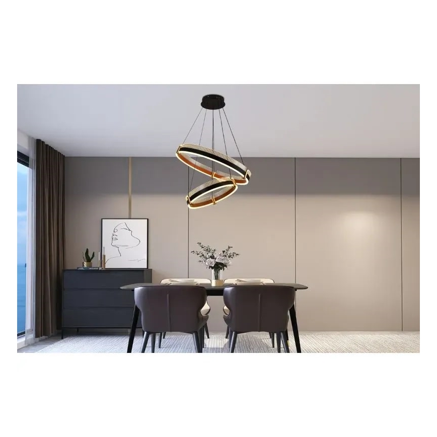 Lámpara de araña LED regulable LED/140W/230V 3000-6500K diá. 60 cm + control remoto