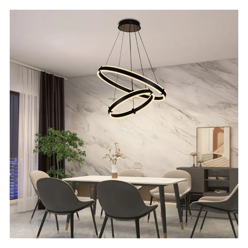 Lámpara de araña LED regulable LED/140W/230V 3000-6500K diá. 60 cm + control remoto